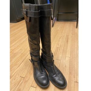 Enzo Angiolini Riding Boot Saylem Leather Black